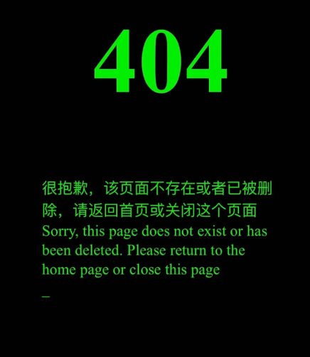 一款代码自动输入效果404页面源码