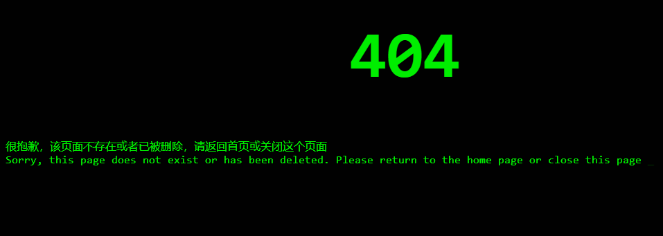 一款代码自动输入效果404页面源码